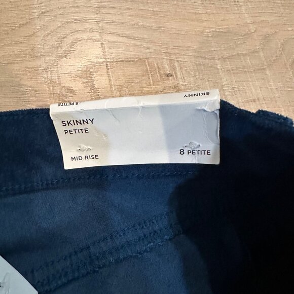 LOFT WOMENS BLUE VELOUR PANTS NEW 8 PETITE NEW - Picture 7 of 10